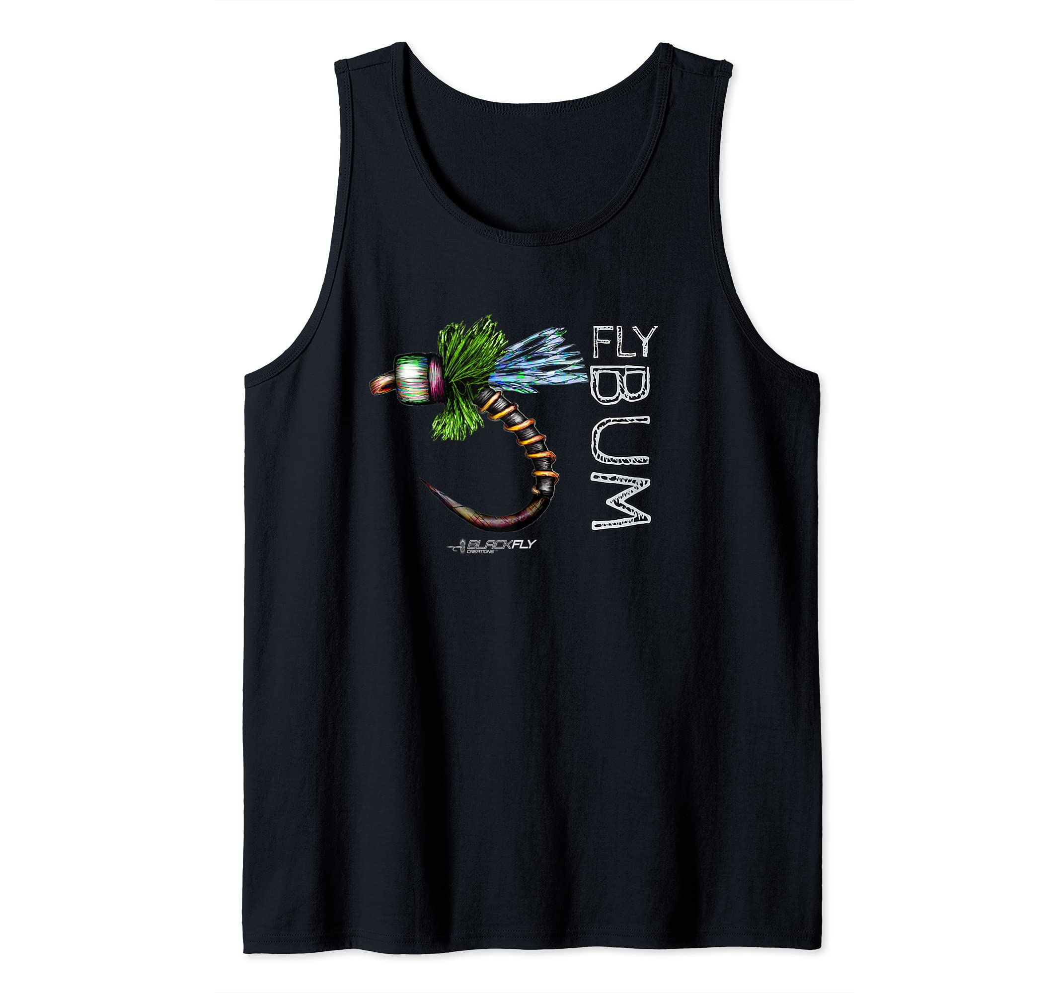 Fly Fishing Apparel Caddis Midge Flies by Black Fly Tank Top