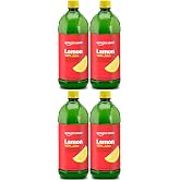 Happy Belly 100% Lemon Juice | 32 fl oz | Bottle | Pack of 4