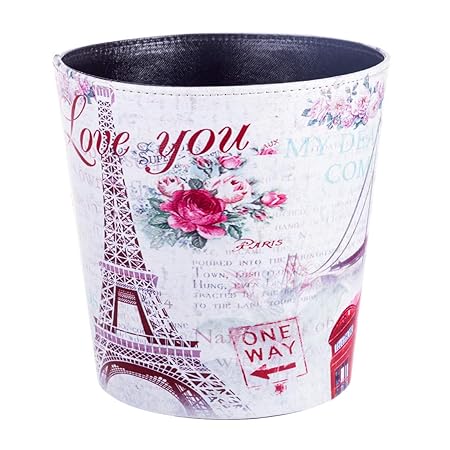 Ruiyif Trash Can For Girls Bedroom Waste Paper Basket Office