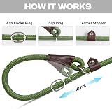 Fida Slip Lead for Dogs 1.8m Reflective Rope Leash Green view 4