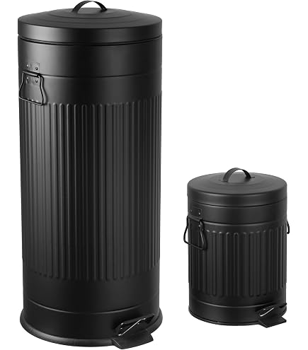 SMEDBO Pedal Bin, Stainless-Steel, Black, 22.5 x 22 x 33.5 cm : Home & Kitchen