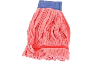 ARKWRIGHT LLC Arkwright Tube Mop Head - Super Absorbent Lint Free Floor Replacement, Bleach Safe, Quick Dry, Heavy Duty for Home, Commercial, and Industrial Cleaning, 14 oz, Red