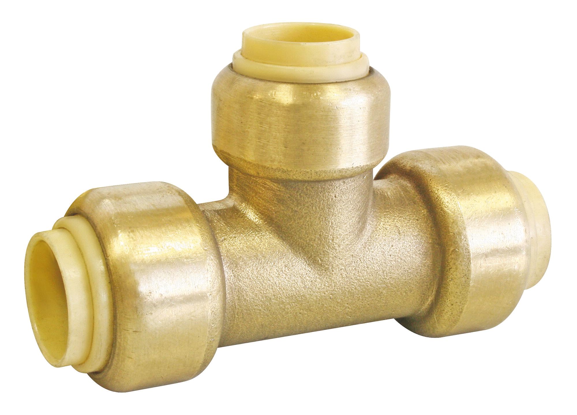SOMATHERM FOR YOU 3540730014078 PushFit 16-14-16 Brass Tee Reduced for Copper Pipes or PEX or Multi-Layered Diameter 16 - Diameter 14 - Diameter 16 - Diameter 16-16 Clip, None