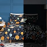 Twin Comforter Set for Boys - 3 Pieces Space Twin XL Bedding Set with 1 Comforter, 1 Decor Pillow, 1 Pillow Sham