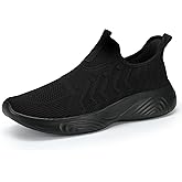 MRIP Mens Slip On Walking Shoes Lightweight Comfortable Gym Workout Running Shoes Mesh Breathable Cushion Fashion Tennis Athletic Casual Sneakers