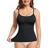 LODAY Compression Tank Top Shapewear Tummy Control Body Shaper Scoop Neck Camisole Cami Tops