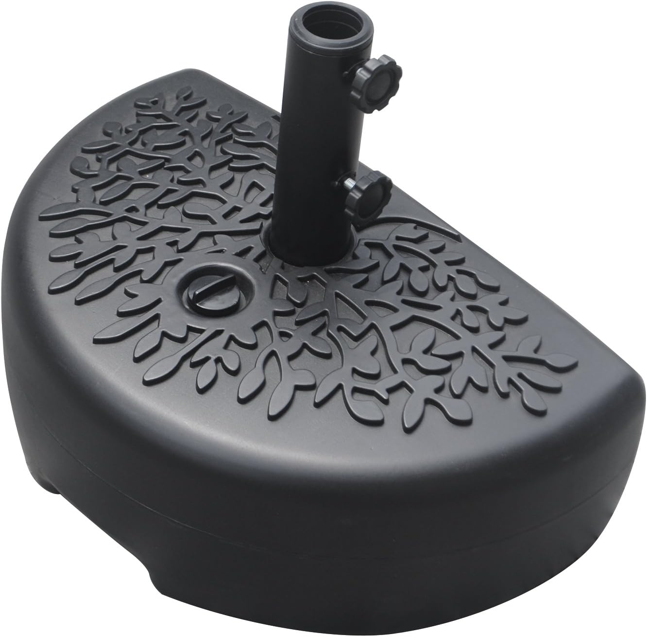 Homebeez Plastic Umbrella Base (Half Round Black) Garden