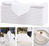 Jucoan 24 Pack White Cloth Napkins 43x43cm Washable Reusable Dinner view 2