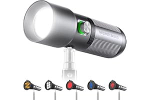 NEEWER Basics RGB Photography Flashlight, 4 Colors/20 GOBO Filters/CRI95+/7500mAh, 10W 6300K Portable LED Video Spotlight Patterned Ambient Aluminum Sunset Light for Recording Studio Lighting, FL10