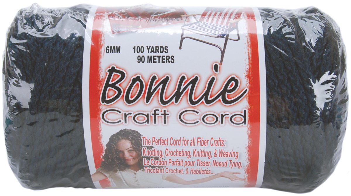 Pepperell polyolefin fiber Bonnie Macrame Craft Cord 6 mmx 100 yard-Navy
