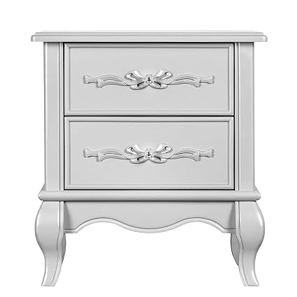 Amazon Com Evolur Aurora Nightstand In Akoya Grey Pearl Silver Mist Baby