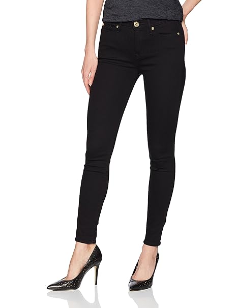 True Religion Damen Halle High Rise Super Skinny Jeans Schwarz