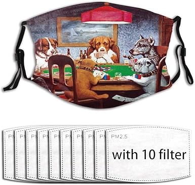 Dogs Playing Poker Face Mask Fashion Scarves Uv Protection Waterproof Breathable With 10 Filter At Amazon Men S Clothing Store