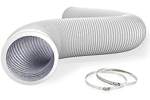 Flehomo 4Inch 25Ft Aluminum Ducting, Flexible Heavy Duty 4 Layer Protection Ducting Vent Hose for HVAC Ventilation and Exhaus