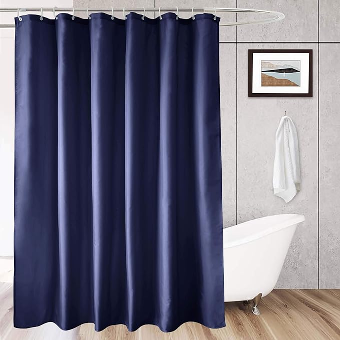 Aoohome 48x72 inch Shower Liner, Stall Size Fabric Solid Color Bathroom