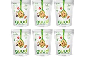 GUUD Fruity Almond Muesli Cereal, 12 Ounce (Pack of 6), Gluten Free, Oats, Raisins, Almonds, Cranberries, Flax Seeds, Pumpkin Seeds, Vegan, Non-GMO Certified, Kosher