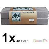 Canna Coco Brick 40L Expandable Natural Plant Medium Soil Substrate, 40 Liter Expanded - 8 Liter Dry, Reusable (1)