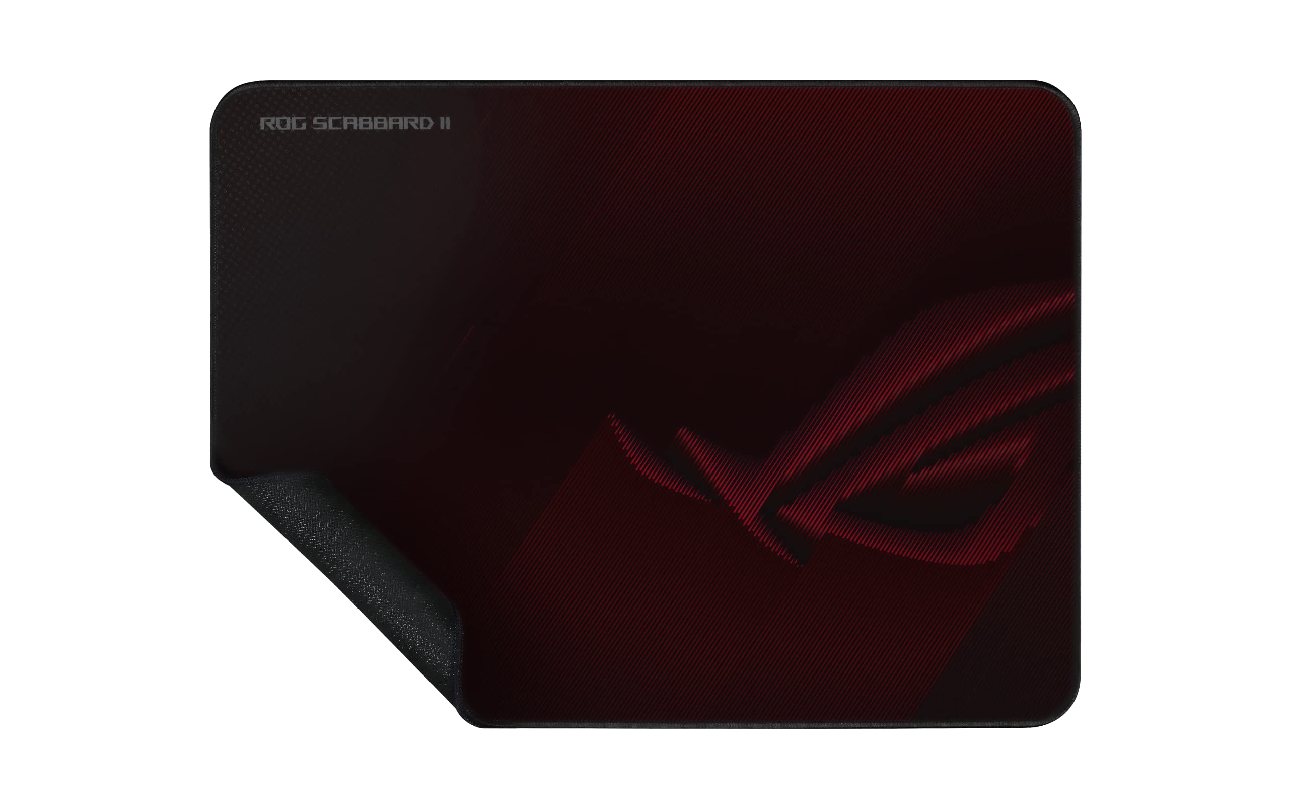 ASUS ROG Scabbard II Gaming Mouse Pad – 14.2” x 10.2” (Medium Size), Smooth Glide Surface, Water/Oil/Dust-Resistant, Anti-Fray Edges, Non-Slip Base - Black