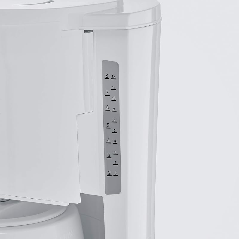 - Cafeteira de gotejamento duplo até 16 chávenas, cafeteira compacta com filtro / cafeteira americana com 2 garrafões térmicos, com desligamento automático, branca, KA 9314