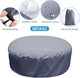 GIONAR 190×70CM Round Hot Tub Cover 4 Person Full Coverage UV Waterproof view 3