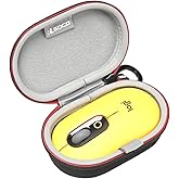 RLSOCO Carrying Case for Logitech Pebble Mouse 2 M350s Slim/POP/Pebble Bluetooth Wireless Mouse with Keychain (Black)