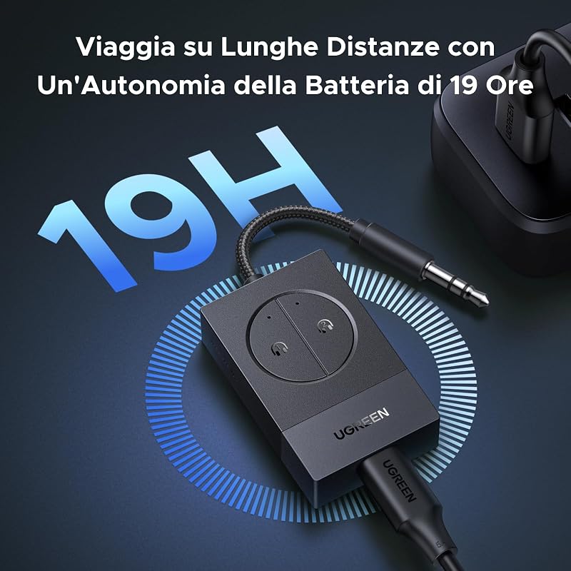 Trasmettitore Bluetooth 5.4 per TV Aereo Aux 3,5 mm