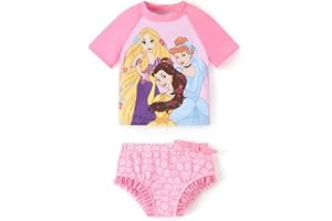 Disney Princess Frozen Marvel Elsa Minnie Toddler Girl Swimsuit Tankini Bathing Suit 2 Piece Swimwear UPF 50+ Rashguard