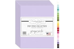 CARDSTOCK WAREHOUSE PAPER COMPANY Cardstock Warehouse Pop-Tone Grapesicle Light Purple/Lavender Cardstock Paper – 50 Sheets, 8.5 x 11" - 65 lb / 175 GSM Premium Purple Card Stock for Die-cutting, Printing, Card Making & DIY Projects