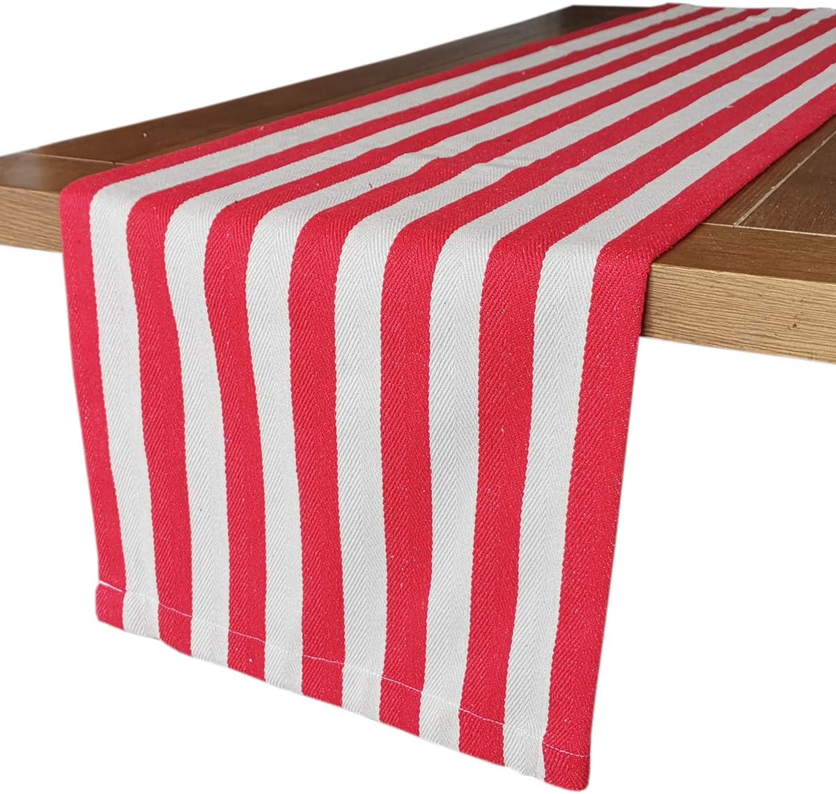 Best red stripe table runner