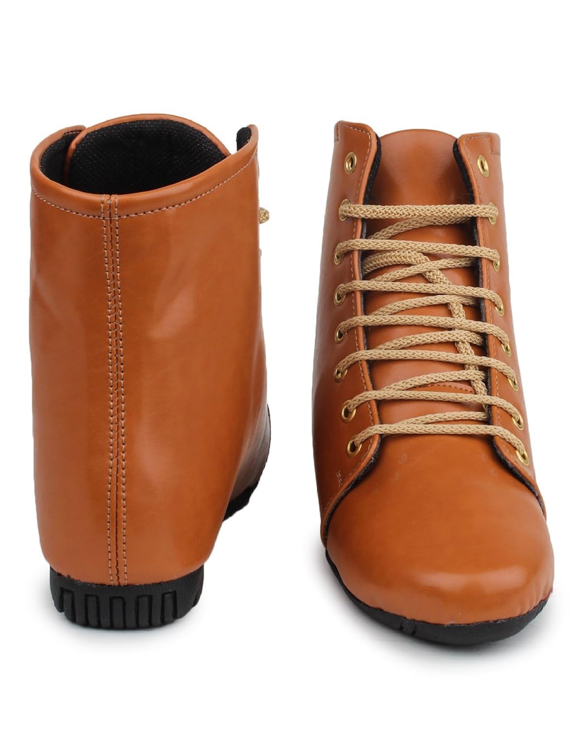 meriggiare women synthetic tan boots