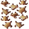 10 Pack Sea Turtle Miniature Turtle Statue Resin Figurines Fairy Garden Accessories Cake Toppers Decorations DIY for Succulent Planter Moss Landscape Terrarium Home Outdoor Décor (10, Sea Turtle)