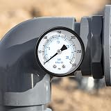 ERGAOBOY Well Pump Pressure Gauge 0-20 Bar 0-300 PSI 2 inch Dial 1/4 BSP view 7