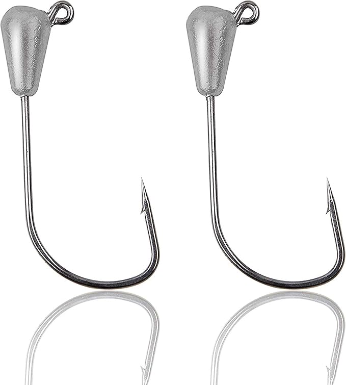 Tube Jig Heads Fishing Hook Tube Baits Hooks 20pcs Fishing Tubes Jigs for Bass Fishing 1/8 oz, 1