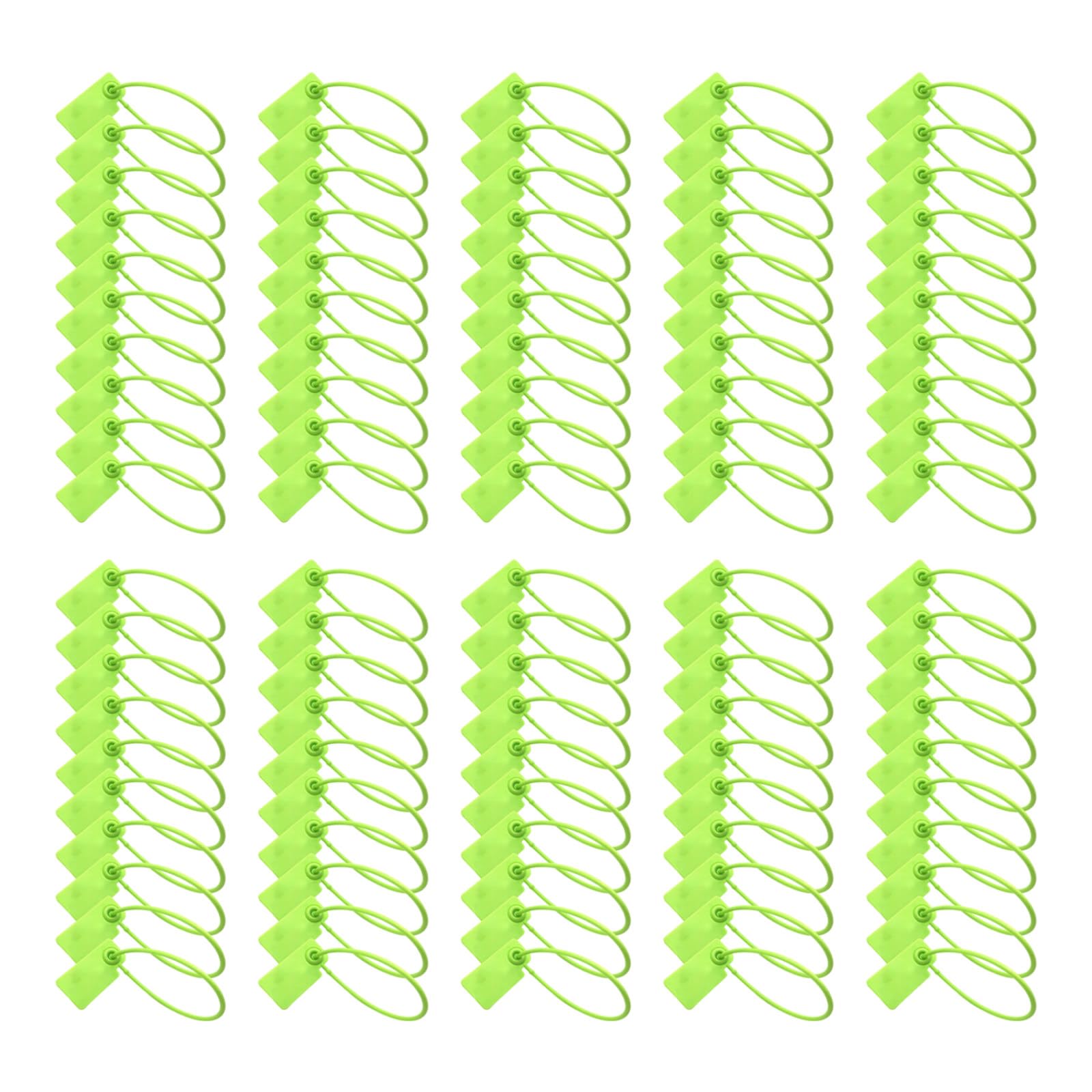 100PCS Disposable Plastic Seals Security Retail Anti-Theft Self-Locking Shoe Tag Label Pull Ties Plastic Shipping Tags for Clothes, Shoes (Green,100pcs)