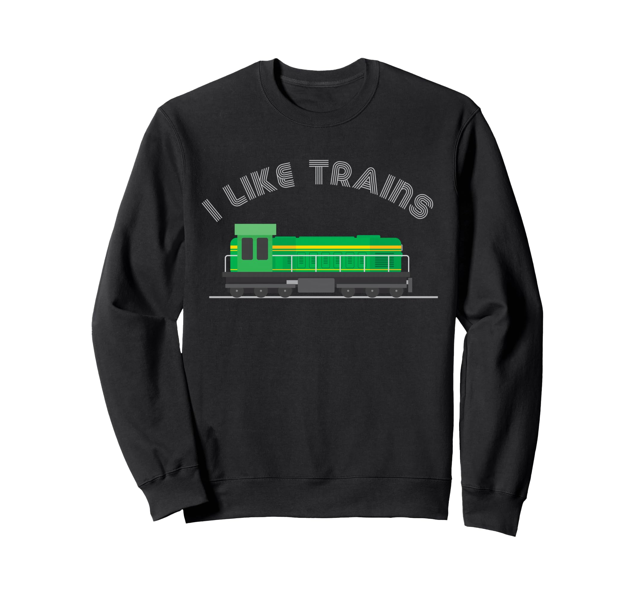 Model Train Collector Kids Railroad Diesel I Like Trains Sweatshirt