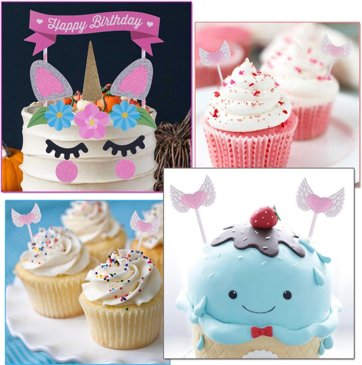Decorations De Gateau Decorations Et Accessoires De Fetes Rose N C 21pcs Gateau Topper De Papillon Happy Birthday Decoration De Gateaux Fete Pour Fournitures De Fete Danniversaire Douche De Bebe Mariage Loclic Com