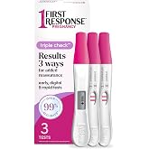 First Response Triple Check Pregnancy Test 3 ct. | Early Result Test, Digital Pregnancy Test, Rapid Result Test, Over 99% Accurate*