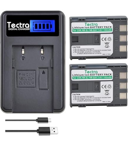 Chargeur USB LCD Pour Batterie Canon NB-2L - Compatible BP-2L12, BP-2LH Etc., Fin Et Portable
