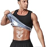 Towintec Sauna Vest for Men Waist Trainer Sauna Shirt Sweat Heat Trapping Sleeveless Shirts Weight Loss Workout Shapewear Top