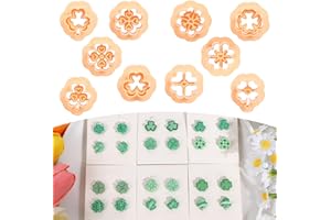 Puocaon Clover Polymer Clay Cutters - 10 Pcs St Patrick's Day Shamrock Clay Cutters for Polymer Clay Earrings Jewelry Making