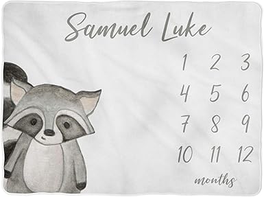 woodland milestone blanket