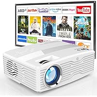 [Full HD Native 1080P Projector with 100Inch Projector Screen] 7000Lumens LCD Projector Full HD Projector Max 300…