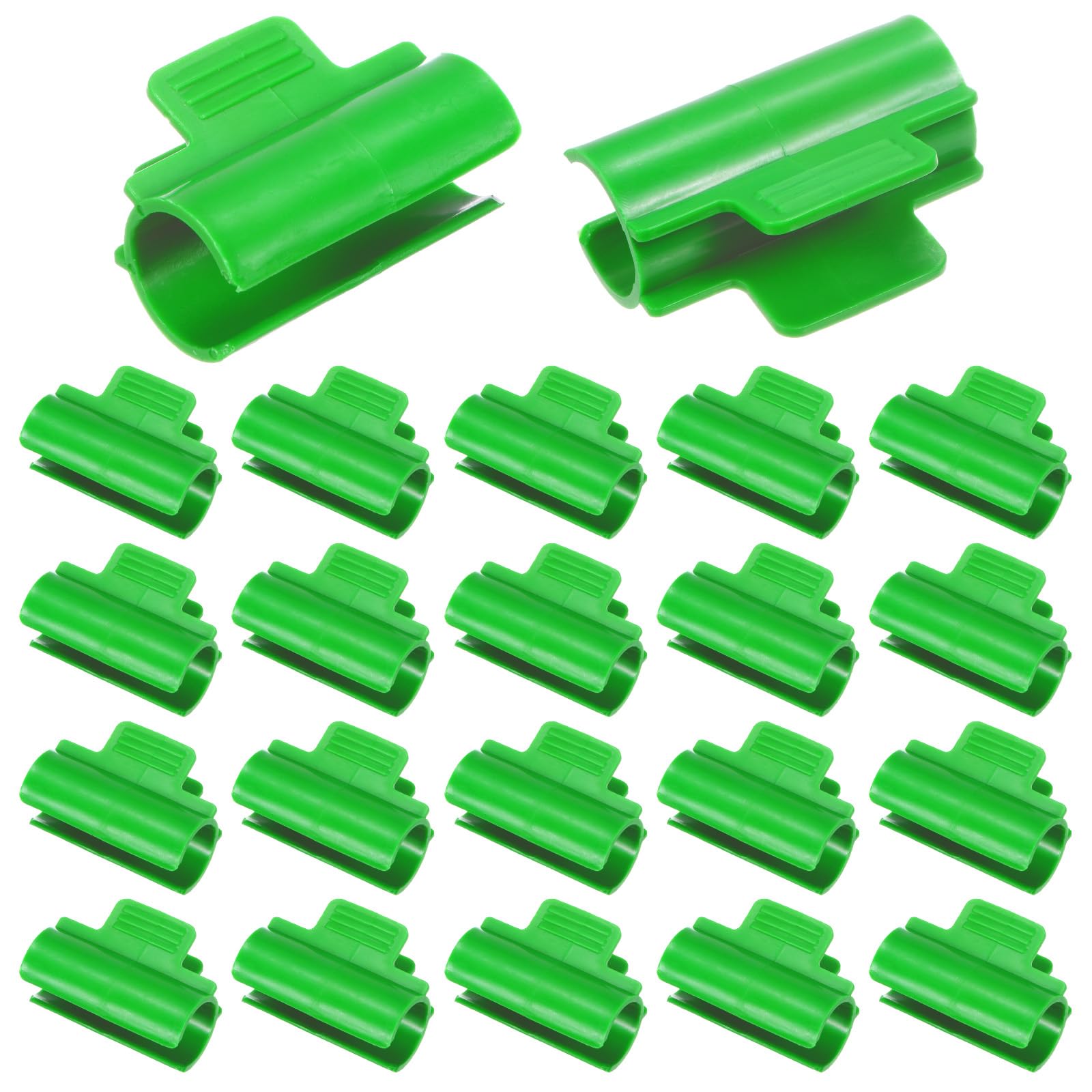 M METERXITY 40-Pack Greenhouse Clamps for 1 Inch PVC Pipe, Greenhouse Film Clamps Shading Net Rod Clip for Garden Net/Row Cover/Greenhouse Plastic [Grass Green]