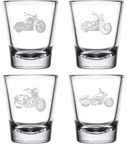 Harley-Davidson Schnapsglas-Set Zum 120. Jubiläum – 2 Mundgeblasene Gläser Mit Metallsockel, Limitierte Edition