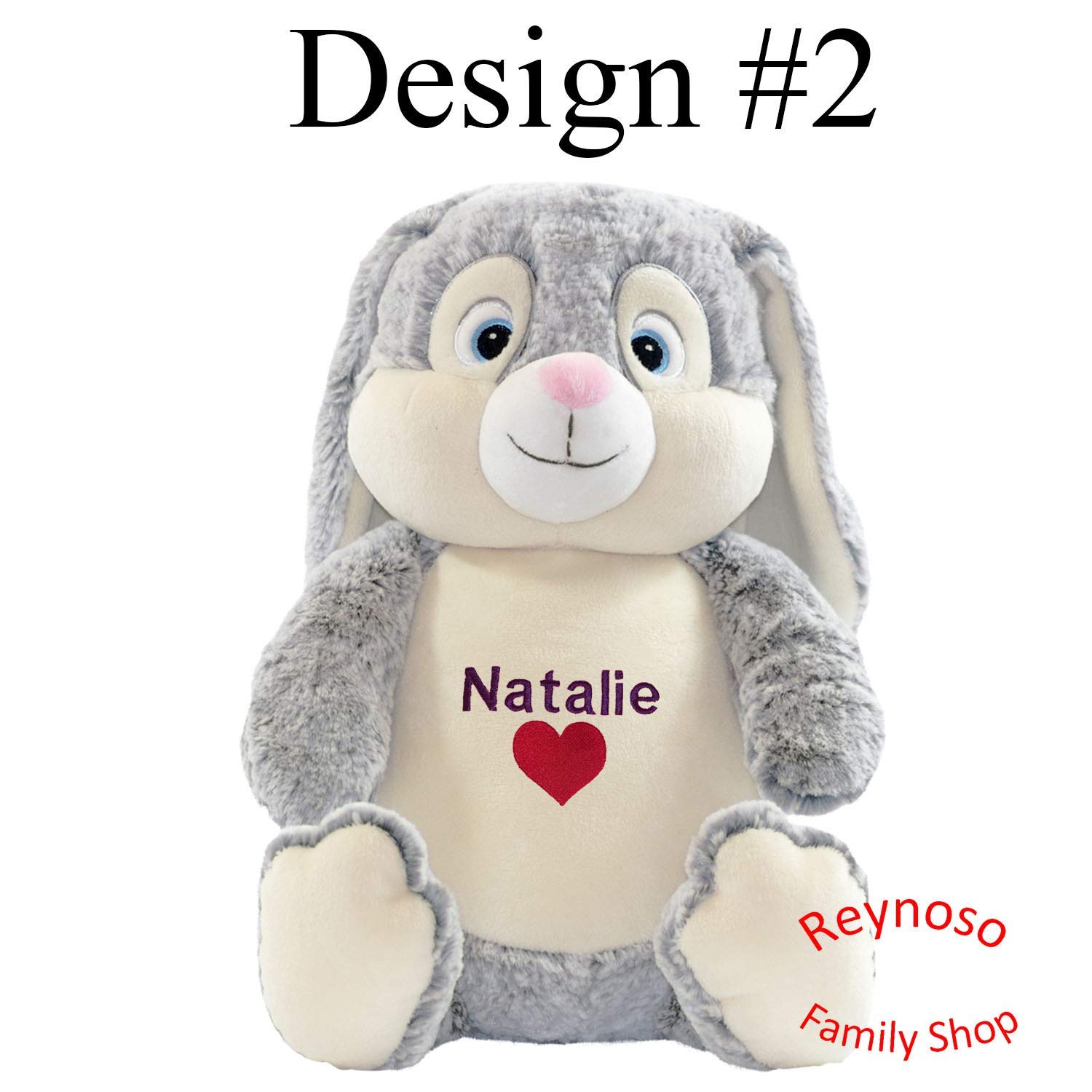Toys Games Embroidered Stuffed Animals Personalized Plush Animals Kids Gift Cubbies Plush Toys Cute Grey Bunny Plushies Stuffed Animals