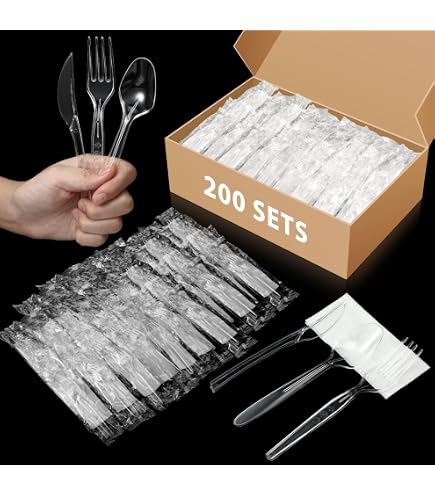 Amazon.com: Primesource 250 Heavy Weight Plastic White Cutlery
