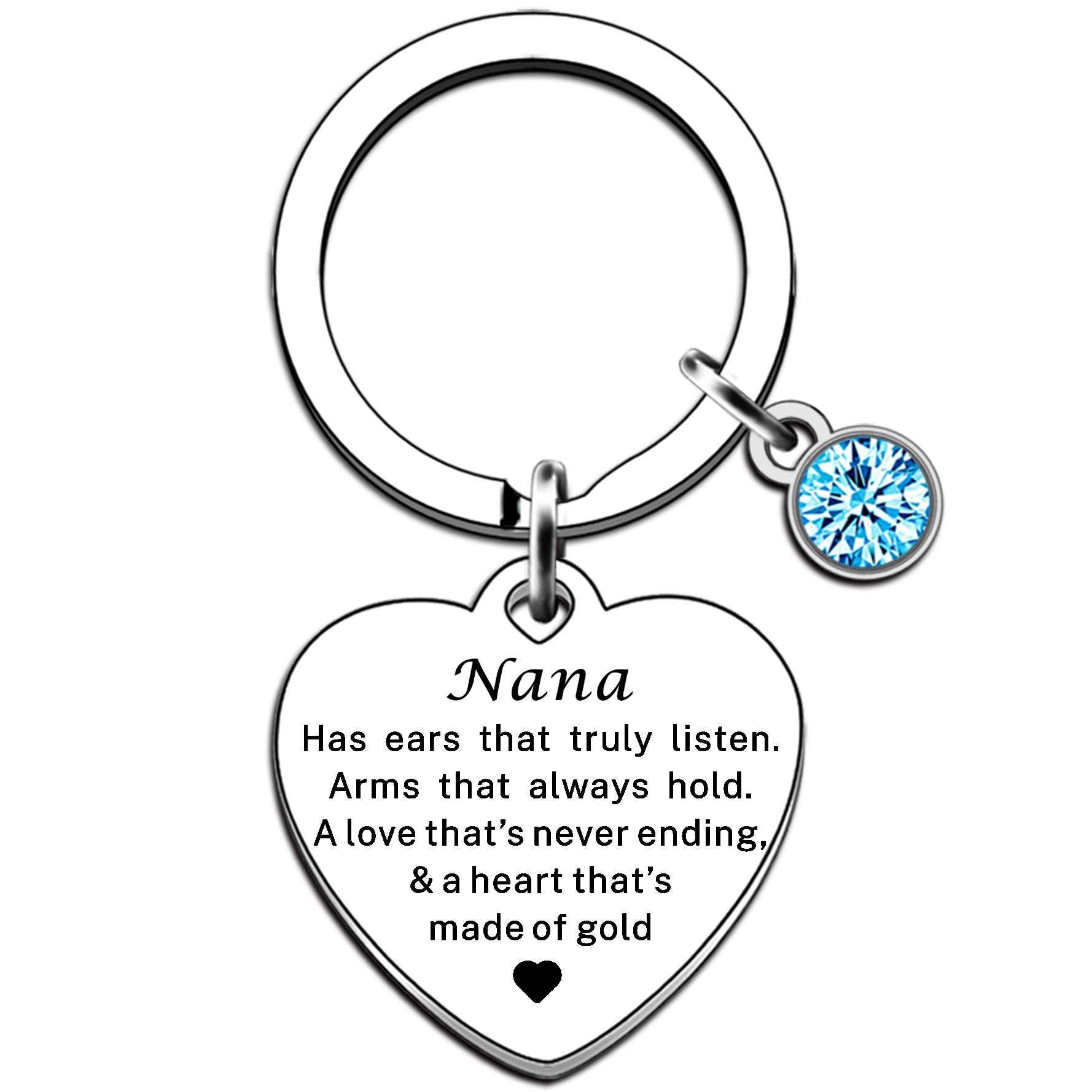 JMIMO Nana Gifts Best Nana Keyring from Grandchildren Mother's Day Birthday Gifts for Nana