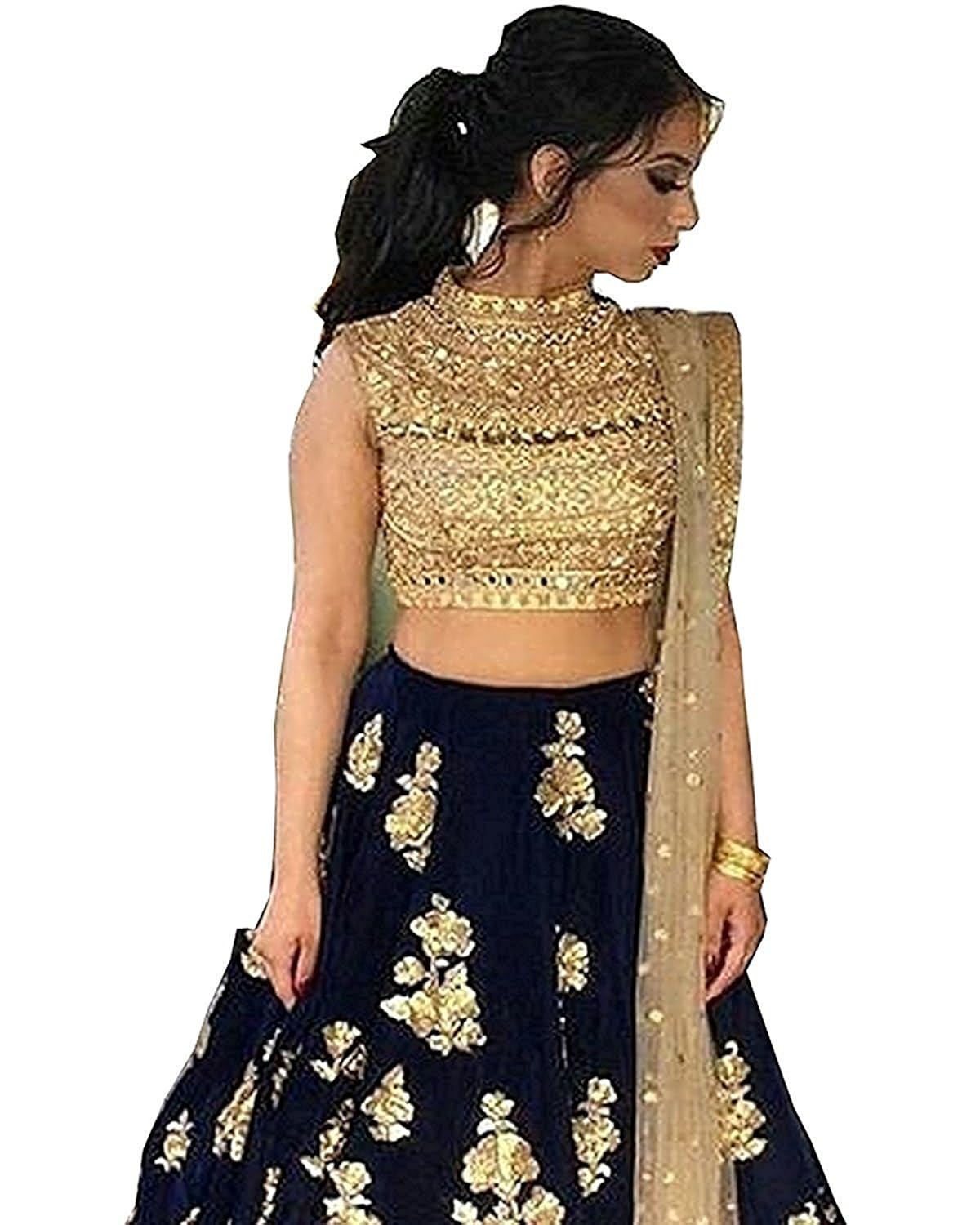 radhe creation women's velvet semi-stitched gown(xxl size) blue