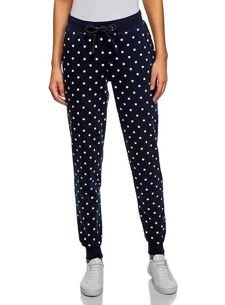 oodji Ultra Damen Jersey-Hose mit Bindebändern