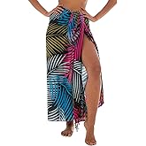 Back From Bali Womens Floral Print Sarong Swimsuit Beach Cover Up Wrap Skirt Pareo